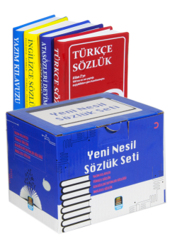 Yeni Nesil Sözlük Seti, Türkçe- İngilizce-Atasözleri ve Yazım Klavuzu;TDK Uyumlu (4 Kitap Kutulu, Biala Kapak)