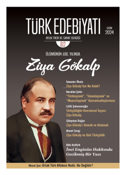 Ziya Gökalp - Türk Edebiyatı Aylık Fikir ve Sanat Dergisi Ekim Sayısı