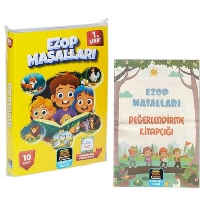 1. Sınıf Okuma Ezop Masalları Seti - 10 Kitap Takım - Değendirme Kitap