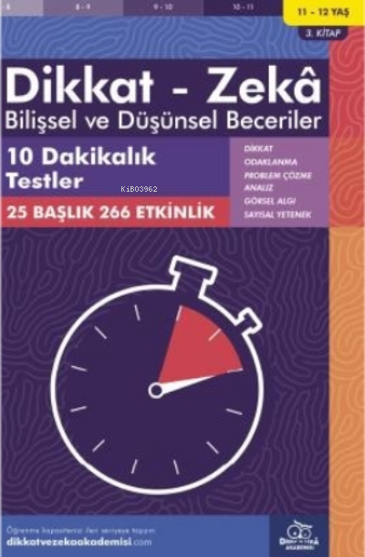 10 Dakikalık Testler ( 11 - 12 Yaş 3 Kitap, 266 Etkinlik ) - Alison Pr