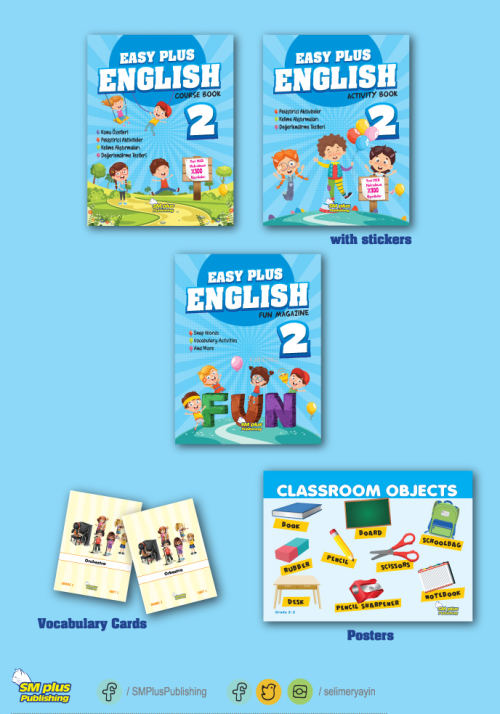 2. Sınıf Easy Plus English Set (Full Set Kartlı) - Kolektif | Yeni ve 