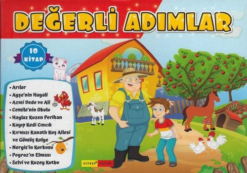 2 ve 3. Sınıflar için Değerli Adımlar Serisi Seti - 10 Kitap Takım - K