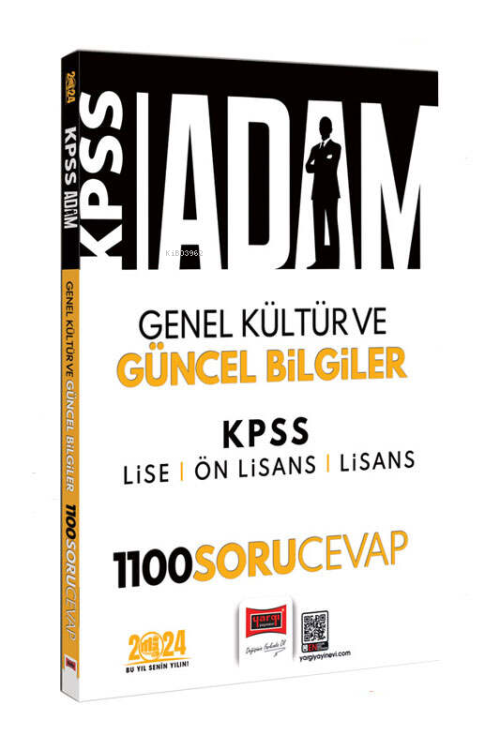 2024 KPSS Adam Genel Kültür Güncel Bilgiler 1100 Soru-Cevap (Lise - Ön