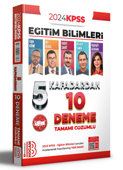 2024 KPSS Eğitim Bilimleri 5 Kafadardan Tamamı Çözümlü 10 Deneme - Ali