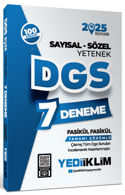 2025 DGS Sayısal-Sözel Yetenek 7 Fasikül Deneme - Kolektif | Yeni ve İ