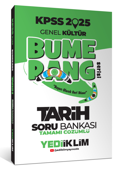 2025 KPSS Genel Kültür Bumerang Tarih Tamamı Çözümlü Soru Bankası - Ko