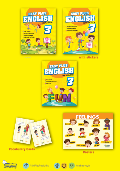 3. Sınıf Easy Plus English Set(Full Set Kartlı) - Kolektif | Yeni ve İ