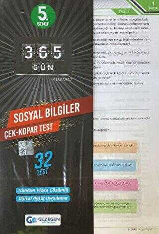 5.Sınıf 365 Gün Sosyal Bilgiler 32 Yaprak Test - Kolektif | Yeni ve İk