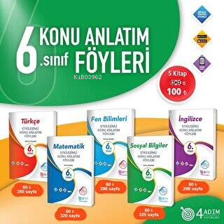 6.Sınıf Etkileşimli Konu Anlatım Föyleri Seti (5 Ders) /4 Adım - Kolek