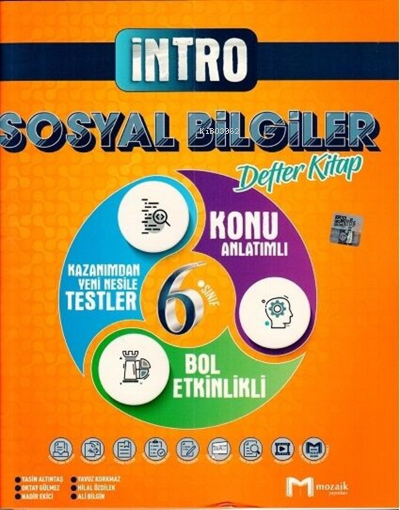 6.Sınıf Mozaik İntro Defter Sosyal Bilimler - 2022 - Kolektif | Yeni v