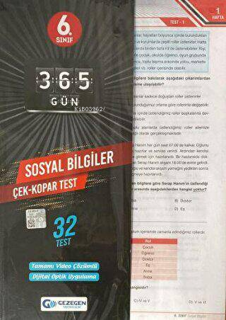 6.Sınıf Sosyal Bilgiler Çek Kopar Yaprak Test (Yeni) - Kolektif | Yeni