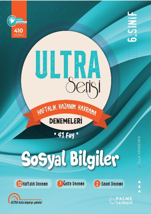 6.Sınıf Ultra Serisi Sosyal Bilgiler Denemeleri 41 Föy - Suat Atasever