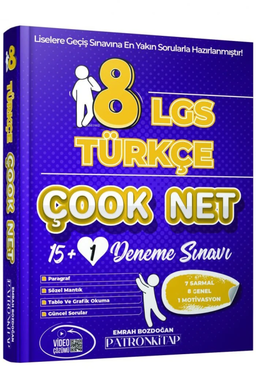 8. Sınıf LGS Çook Net Türkçe 16'lı Sarmal Deneme Sınavı - Kolektif | Y