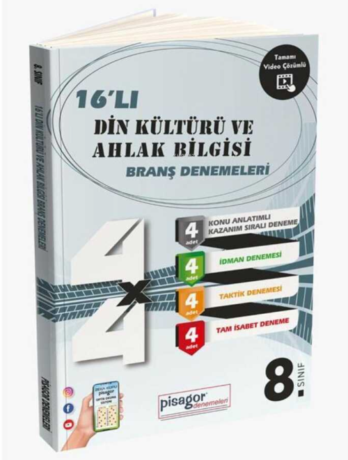 8. Sınıf Pisagor 16`lı Din Kültürü ve Ahlak Bilgisi Denemesi - Kolekti