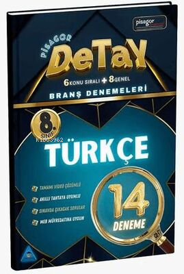 8. Sınıf Pisagor Detay 14`lü Türkçe Branş Denemesi - Kolektif | Yeni v