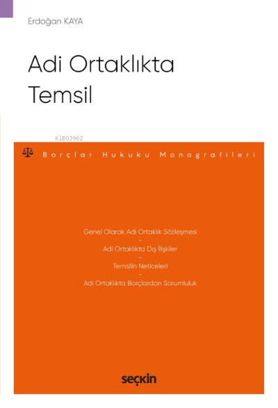 Adi Ortaklıkta Temsil - Erdoğan Kaya | Yeni ve İkinci El Ucuz Kitabın 