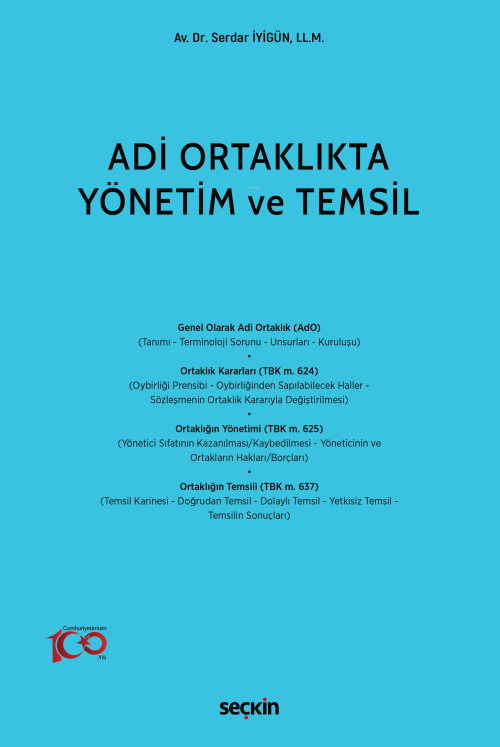 Adi Ortaklıkta Yönetim ve Temsil - Serdar İyigün | Yeni ve İkinci El U