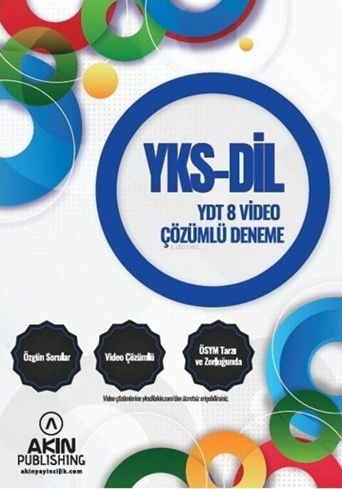 Akın Publishing Yayınları YKS DİL YDT Video Çözümlü 8 Deneme - Kolekti