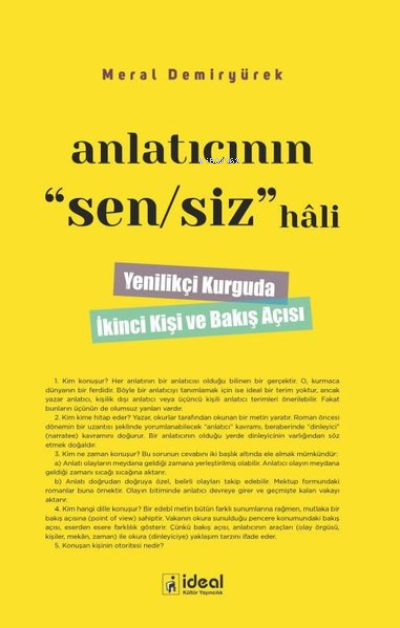 Anlatıcının Sensiz Hali - Meral Demiryürek | Yeni ve İkinci El Ucuz Ki