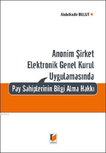 Anonim Şirket Elektronik Genel Kurul Uygulamasında Pay Sahiplerinin Bi