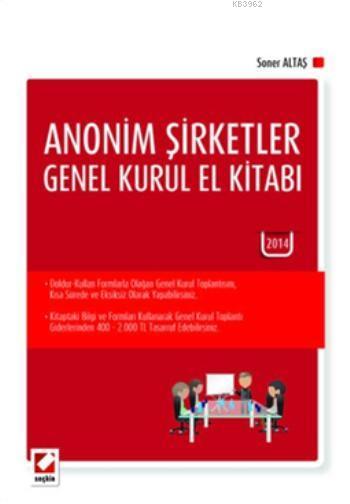 Anonim Şirketler Genel Kurul El Kitabı Soner Altaş