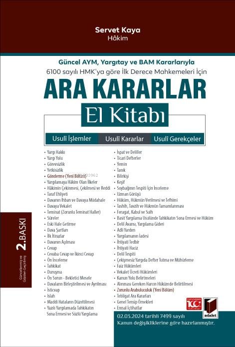 Ara Kararlar El Kitabı - Servet Kaya | Yeni ve İkinci El Ucuz Kitabın 