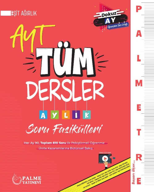 AYT Eşit Ağırlık Tüm Dersler Aylık Çalışma Fasikülleri - Kolektif | Ye