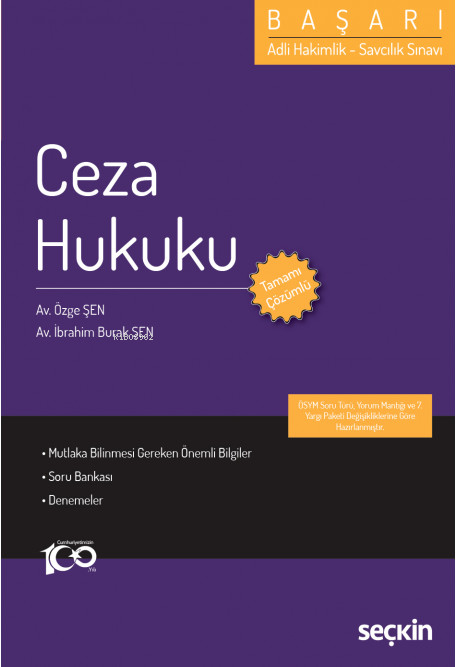 Başarı Ceza Hukuku - Özge Şen | Yeni ve İkinci El Ucuz Kitabın Adresi