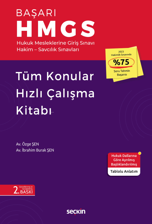 Başarı – HMGS Tüm Konular Hızlı Çalışma Kitabı - Özge Şen | Yeni ve İk