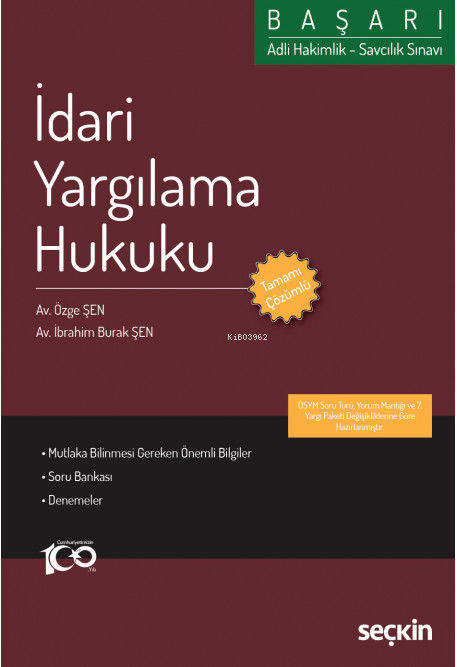 Başarı İdari Yargılama Hukuku - Özge Şen | Yeni ve İkinci El Ucuz Kita