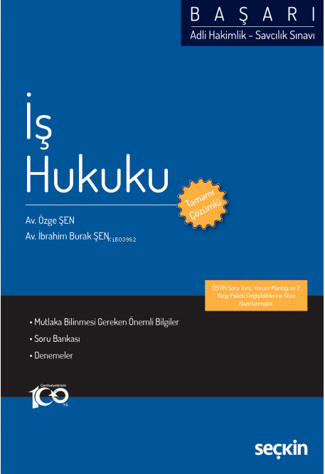 Başarı İş Hukuku - Özge Şen | Yeni ve İkinci El Ucuz Kitabın Adresi