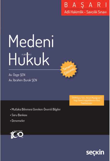 Başarı Medeni Hukuk - Özge Şen | Yeni ve İkinci El Ucuz Kitabın Adresi