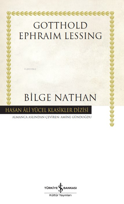 Bilge Nathan - Gotthold Ephraim Lessing | Yeni ve İkinci El Ucuz Kitab