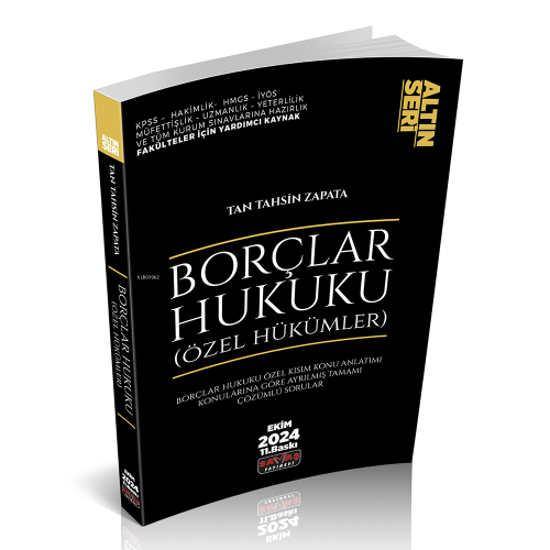 Borçlar Hukuku Özel Hükümler Konu Anlatımı - Tan Tahsin Zapata | Yeni 