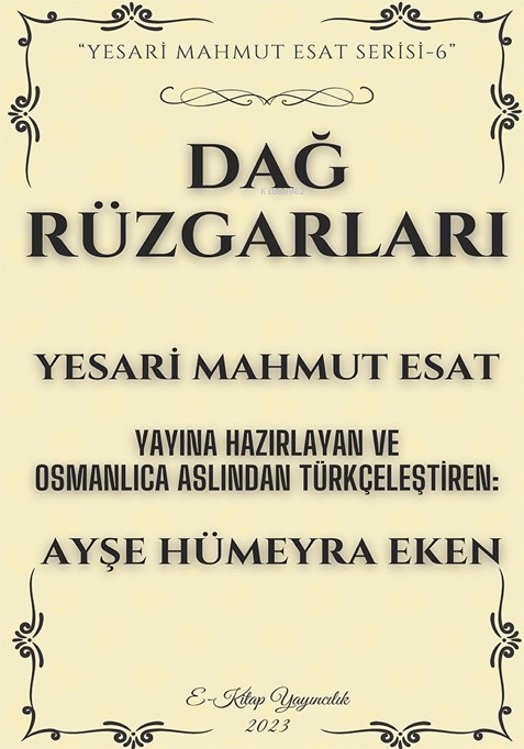 Dağ Rüzgarları - Yesari Mahmut Esat | Yeni ve İkinci El Ucuz Kitabın A