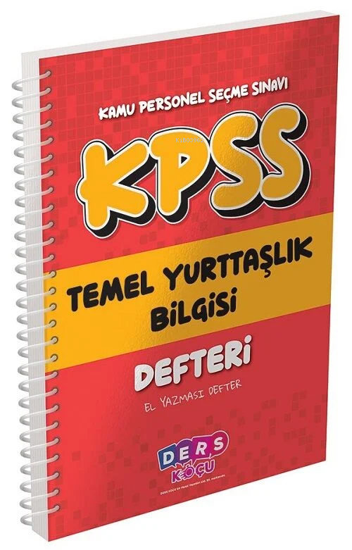 Ders Koçu KPSS Temel Yurttaşlık Bilgisi Defteri Ders Koçu Yayınları - 