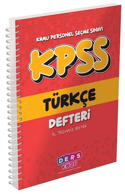 Ders Koçu KPSS Türkçe Defteri Ders Koçu Yayınları - Kolektif | Yeni ve