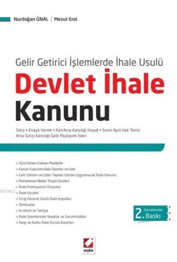 Devlet İhale Kanunu - Nurdoğan Ünal | Yeni ve İkinci El Ucuz Kitabın A