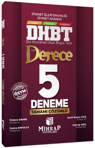 DHBT Derece 5 Deneme Çözümlü - Kolektif | Yeni ve İkinci El Ucuz Kitab