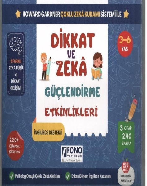 Dikkat ve Zeka Güçlendirme Etkinlikleri Seti - 3 Kitap Takım - Kolekti