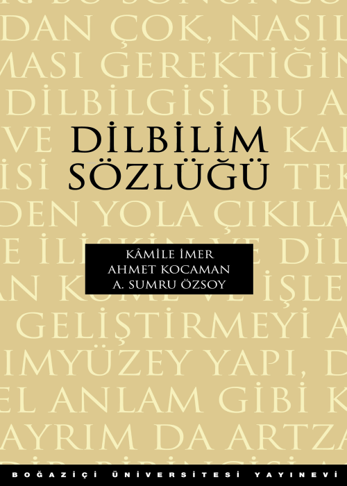 Dilbilim Sözlüğü - Kamile İmer | Yeni ve İkinci El Ucuz Kitabın Adresi