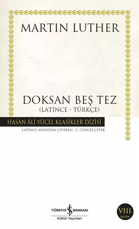 Doksan Beş Tez - Martin Luther | Yeni ve İkinci El Ucuz Kitabın Adresi