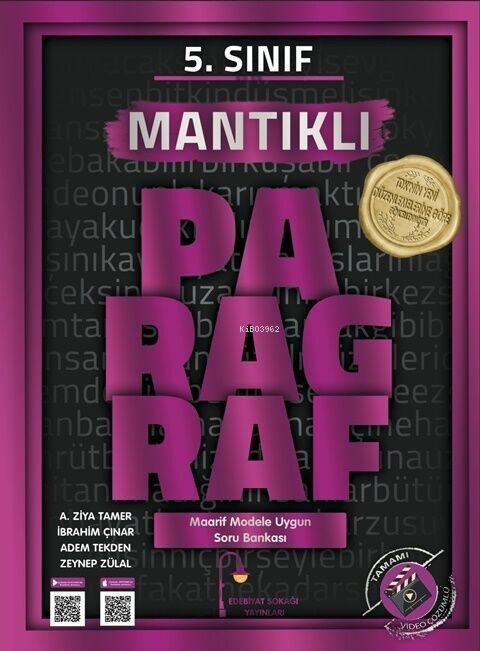 Edebiyat Sokağı 5. Sınıf Paragraf Mantıklı Soru Bankası - A. Ziya Tame