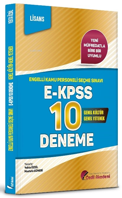 EKPSS Lisans 10 Deneme - Yekta Özdil | Yeni ve İkinci El Ucuz Kitabın 