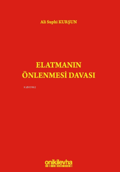 Elatmanın Önlenmesi Davası - Ali Suphi Kurşun | Yeni ve İkinci El Ucuz