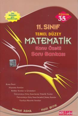 Esen Yayınları 11. Sınıf Temel Düzey Matematik Konu Özetli Soru Bankas