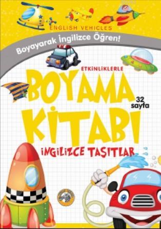 Etkinliklerle Boyama Kitabı İngilizce Taşıtlar - Emrecan Zengin | Yeni