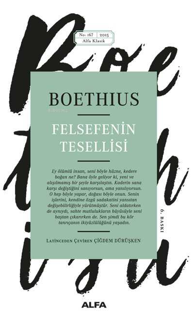 Felsefenin Tesellisi - Boethius | Yeni ve İkinci El Ucuz Kitabın Adres