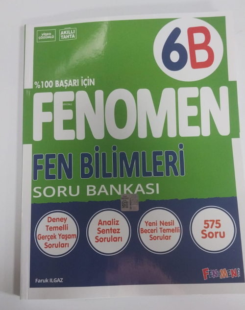 Fenomen 6B Fen Bilimleri Soru Bankası - Faruk Ilgaz | Yeni ve İkinci E