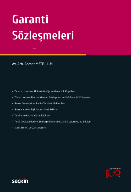 Garanti Sözleşmeleri - Ahmet Mete | Yeni ve İkinci El Ucuz Kitabın Adr